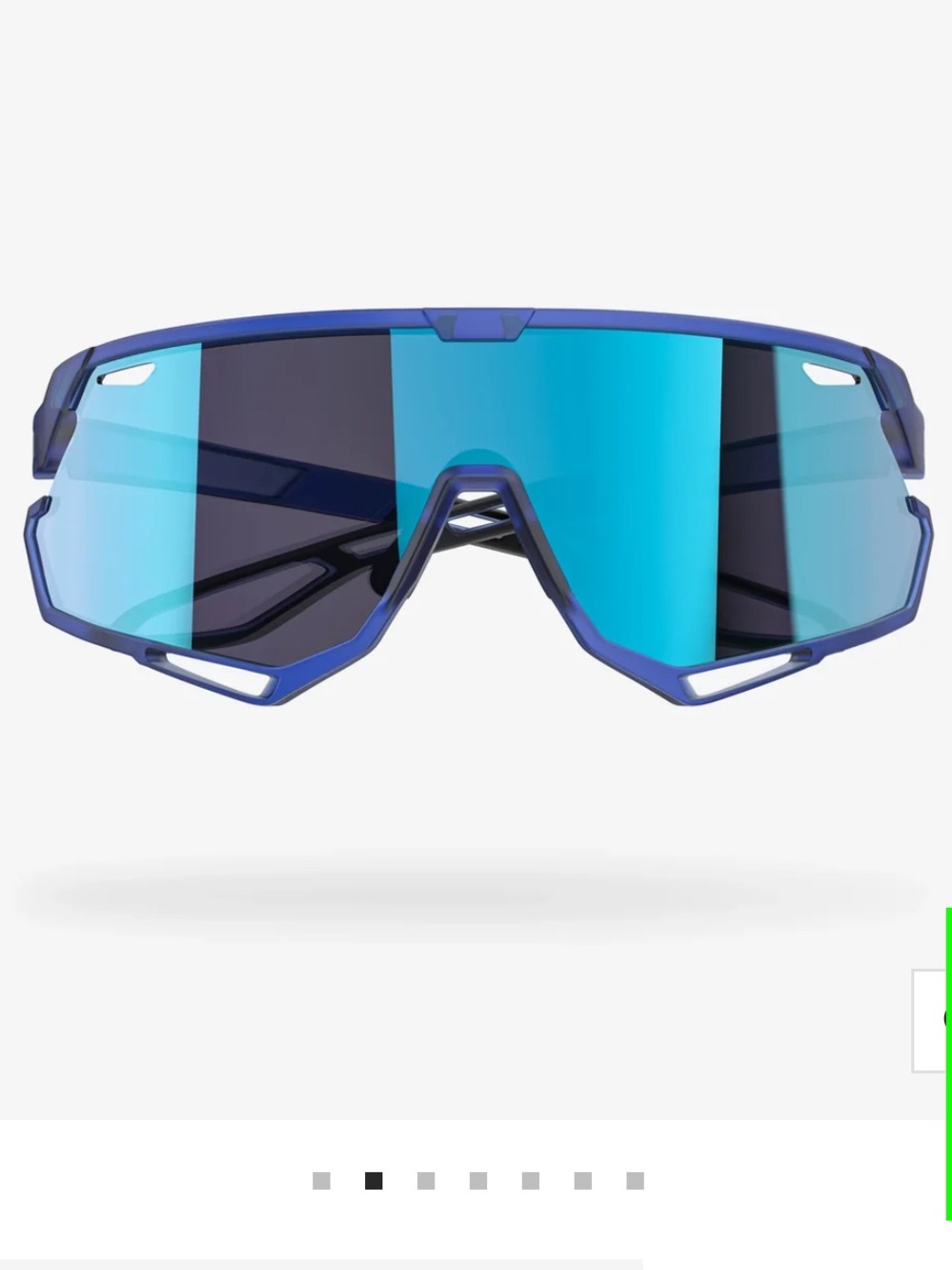 Dophy Transparent Blue Mirrored Sport Sunglasses